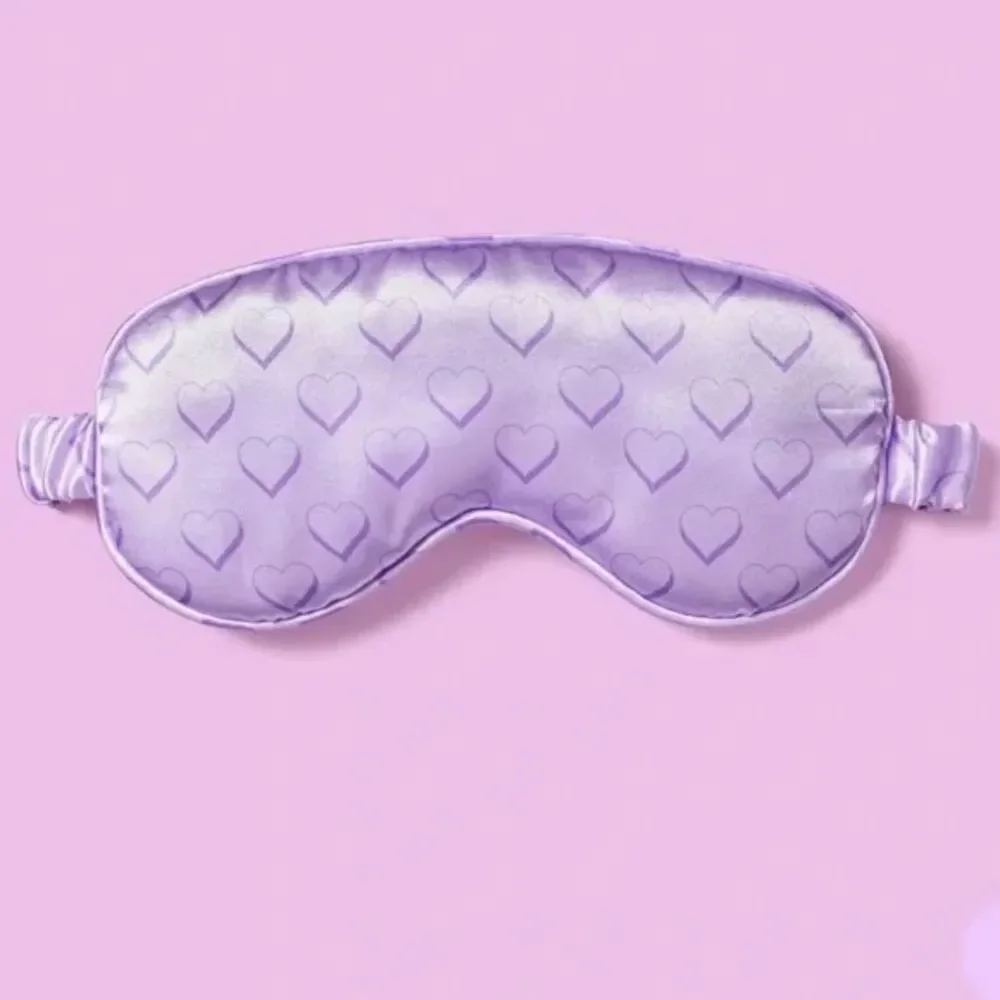 Women's Sleeping Eye Mask Stoney Clover Lane Purple with Hearts Sleep Mask New